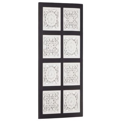 vidaXL Hand-Carved Wall Panel MDF 40x80x1.5 cm Black and White