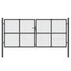 vidaXL Mesh Garden Gate Anthracite 300x125 cm Galvanised Steel