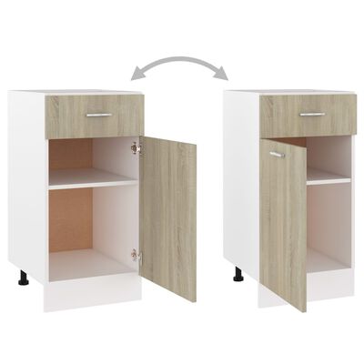 vidaXL Drawer Bottom Cabinet Sonoma Oak 40x46x81.5 cm Engineered Wood
