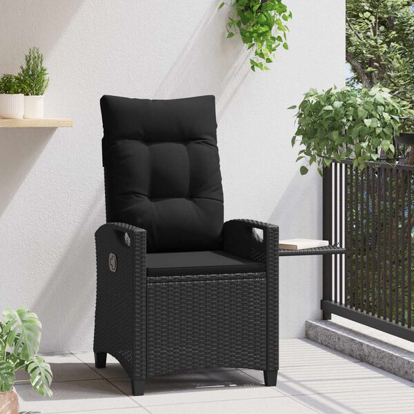 vidaXL Reclining Garden Chairs Black 56 x 60 x 112 cm