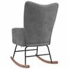 vidaXL Rocking Chair Dark Grey Velvet
