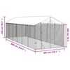 vidaXL Outdoor Dog Kennel with Roof Silver 3x9x2.5 m Galvanised Steel