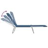 vidaXL Folding Sun Loungers 2 pcs Steel and Fabric Blue