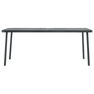 vidaXL Garden Table Dark Grey 180x83x72 cm Steel