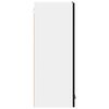 vidaXL Hanging Cabinet 2 pcs Black Oak and White 30 x 31 x 80 cm