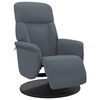 vidaXL Recliner Chair with Footrest Dark Grey Velvet