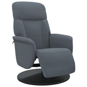 vidaXL Recliner Chair with Footrest Dark Grey Velvet