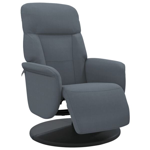 vidaXL Recliner Chair with Footrest Dark Grey Velvet
