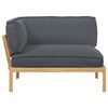 vidaXL Sofa Set Plain Anthracite 131.5 x 92 x 69 cm Solid Acacia Wood