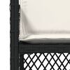 vidaXL Garden Chairs with Cushions 4 pcs Black Poly Rattan