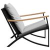 vidaXL Garden Chairs with Cushions 2 pcs Black Steel
