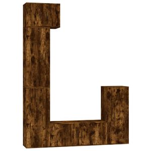 vidaXL 5 Piece TV Cabinet Set Smoked Oak Engineered Wood