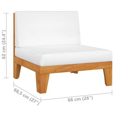 vidaXL 9 Piece Garden Lounge Set with Cushions Solid Acacia Wood