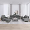 vidaXL 4 Piece Sofa Set with Cushions Dark Grey Fabric