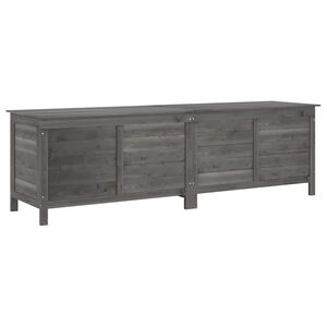 vidaXL Garden Storage Box Anthracite 198,5x50x56,5 cm Solid Wood Fir