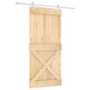 vidaXL Sliding Door 95 x 210 cm Solid Pine Wood (Untreated)