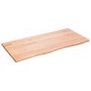 vidaXL Bathroom Countertop Light Brown 100x50x2 cm Treated Solid Wood