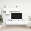 vidaXL 7 Piece TV Cabinet Set White Engineered Wood