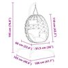 vidaXL Hanging Egg Chair with Cushion Taupe Poly Rattan&Steel