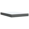 vidaXL Box Spring Bed with Mattress Light Grey Double Fabric