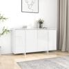 vidaXL Sideboard High Gloss White 135x41x75 cm Engineered Wood