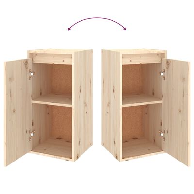vidaXL Wall Cabinet 30x30x60 cm Solid Wood Pine