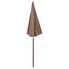 vidaXL Garden Parasol with Steel Pole 240 cm Taupe