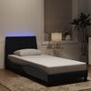 vidaXL Bed Frame with LED without Mattress "Hanko" Black 90x190 cm Velvet