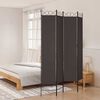 vidaXL 4-Panel Room Divider Brown 160x220 cm Fabric