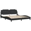 vidaXL Bed Frame without Mattress "Zadar" Black 180x200 cm King Fabric