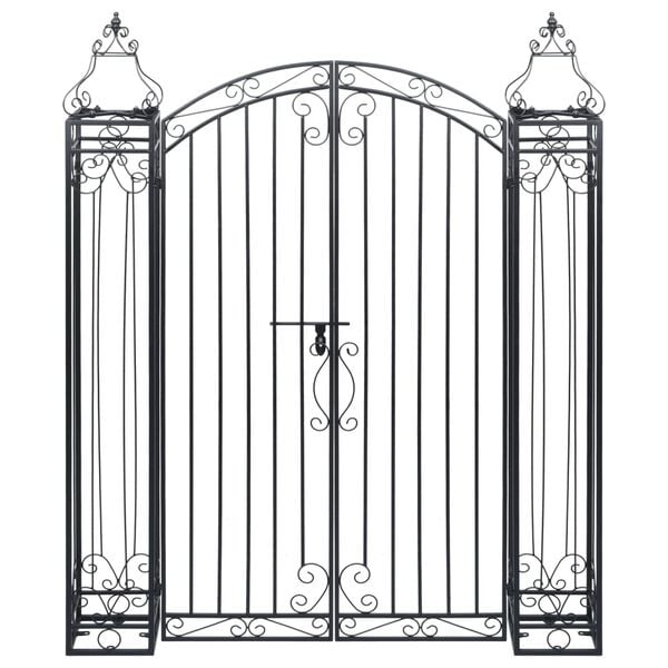 vidaXL Ornamental Garden Gate Wrought Iron 122x20.5x160 cm