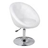 vidaXL Lounge Chair | White | PVC, Polyester, Cotton, Polyurethane, Steel