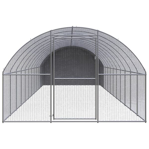 vidaXL Outdoor Chicken Coop 3x12x2 m Galvanised Steel