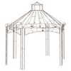 vidaXL Garden Pavilion | Antique brown | Wrought Iron | Large
