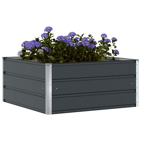 vidaXL Planter Anthracite 100 x 100 x 45 cm Steel