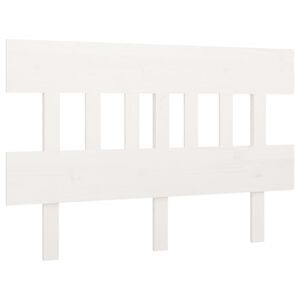 vidaXL Bed Headboard | White | Solid Pine Wood | Standard King Size