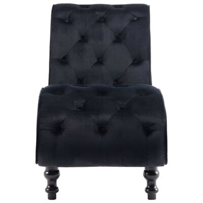 vidaXL Chaise Lounge Black Velvet