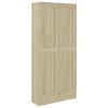 vidaXL Book Cabinet Sonoma Oak 82,5x30,5x185,5 cm Engineered Wood