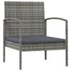 vidaXL 16 Piece Garden Lounge Set with Cushions Poly Rattan Grey