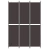 vidaXL 3-Panel Room Divider Brown 150x220 cm Fabric