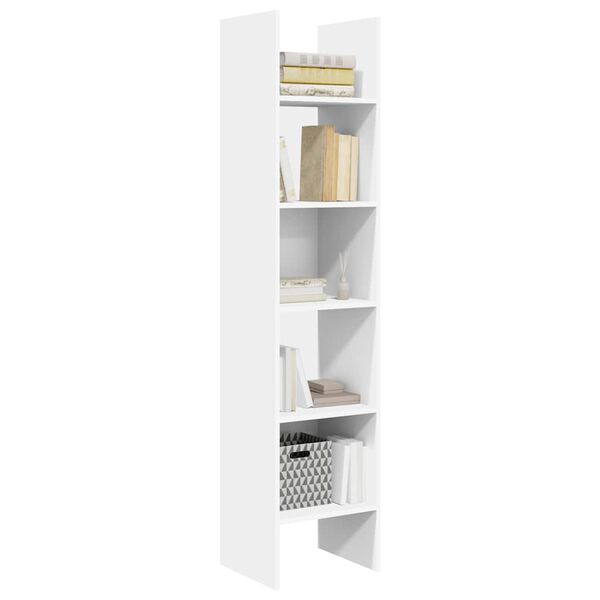 vidaXL Book Cabinet White 40x35x180 cm Engineered Wood