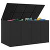 vidaXL Garden Cushion Box PE Rattan 194x100x103 cm Black