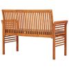 vidaXL 2-Seater Garden Bench with Cushion 120 cm Solid Wood Acacia