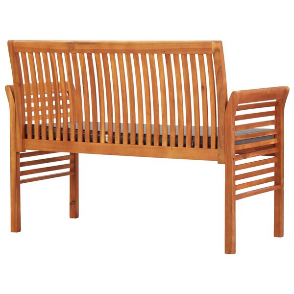 vidaXL 2-Seater Garden Bench with Cushion 120 cm Solid Wood Acacia