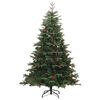 vidaXL Artificial Hinged Christmas Tree 300 LEDs & Ball Set 180 cm