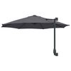vidaXL Garden Parasol Manual Anthracite 248 x 248 x 148 cm