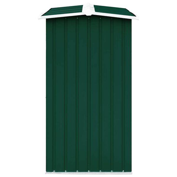 vidaXL Log Storage Shed Galvanised Steel 172x91x154 cm Green