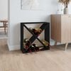 vidaXL Wine Cabinet Black 62x25x62 cm Solid Wood Pine
