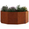 vidaXL Planter Rusty 90 x 90 x 35 cm Weathering Steel