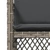 vidaXL Garden Chairs with Cushions 4 pcs Grey Poly Rattan